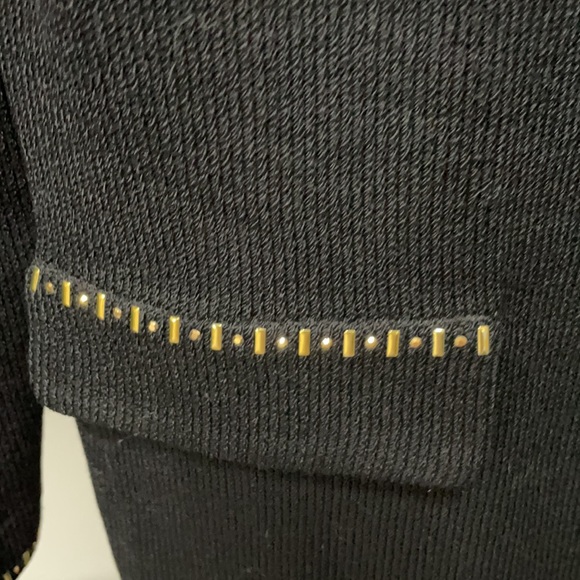 ST JOHN Black Jacket/Blazer with gold trim and gold buttons. Like New. - Picture 3 of 7